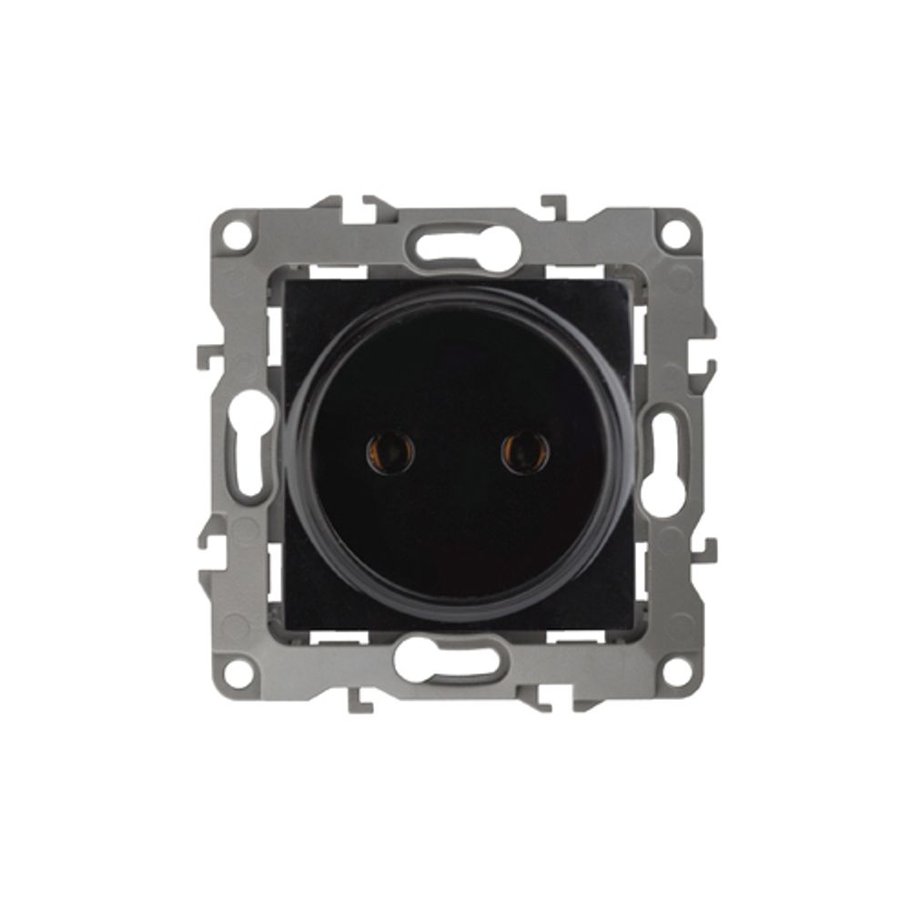 12-2105-06 ЭРА Розетка 2P, 16A-250В, IP20, Эра12, чёрный