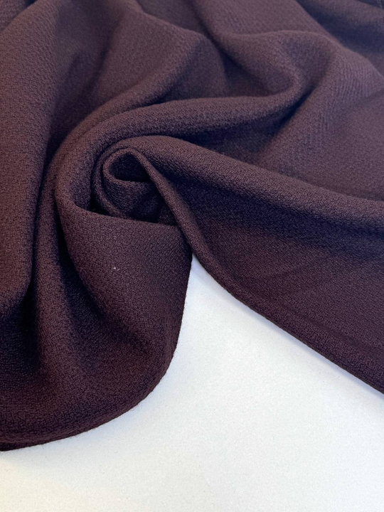 Костюмная шерсть, коричневая, жаккард, AV#153