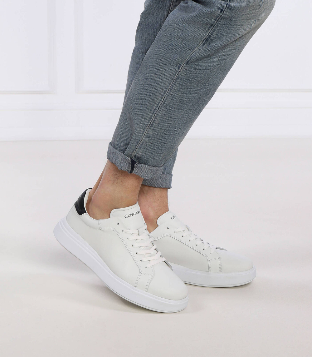 Кожаные кроссовки Calvin Klein - белый(HM0HM01016)