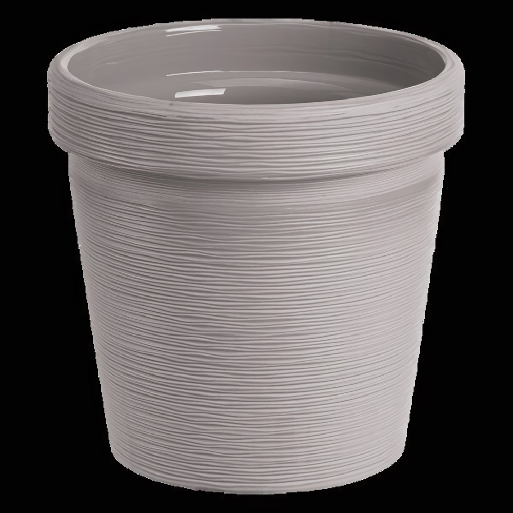 Кашпо для цветов пластиковое 1,1л d-13см «Терра» Серый жемчуг