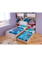 Кровать односпальная 80х200 Ясень шимо светлый