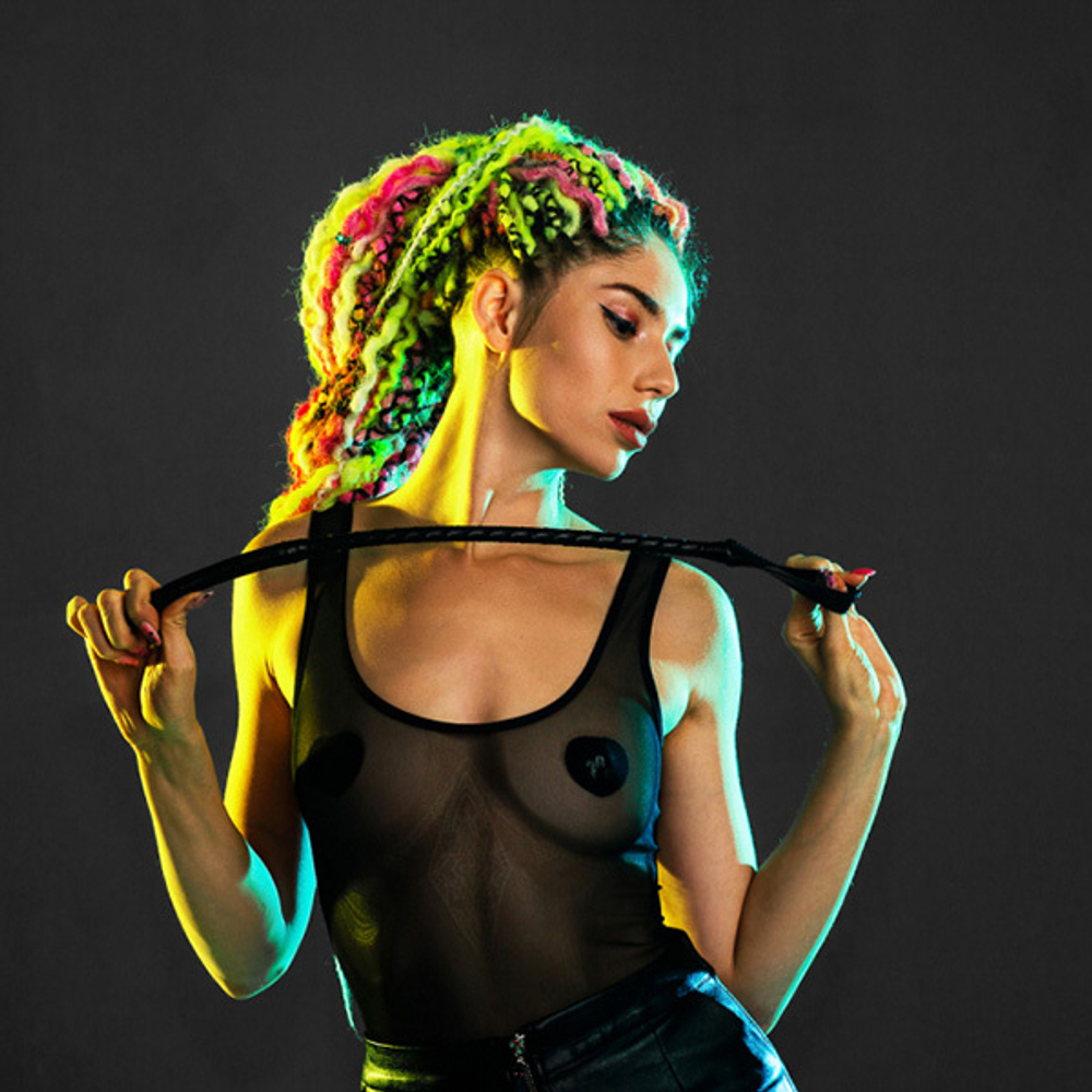 Черный стек 56,5см Lola Games Party Hard Crop Tease Black 1110-01lola