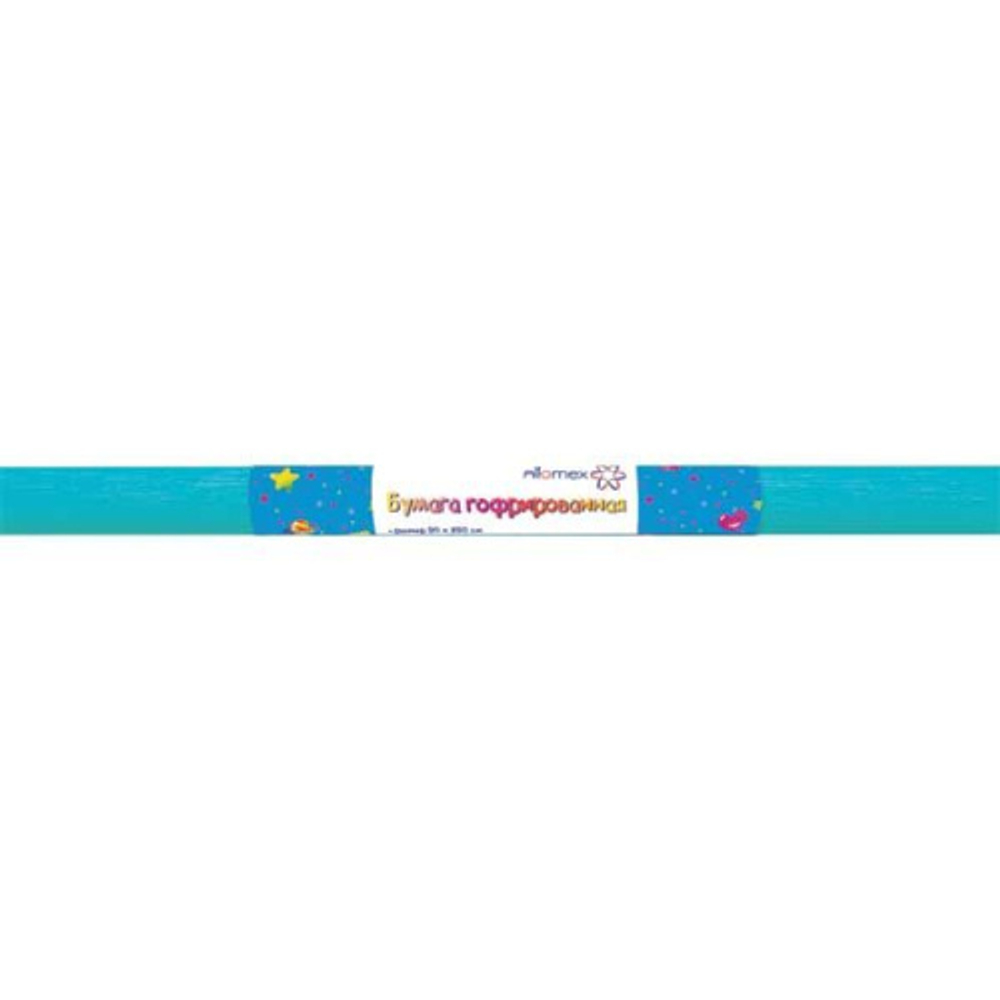 Бумага подел. 50*250 32 г/м рулон   креп голубая