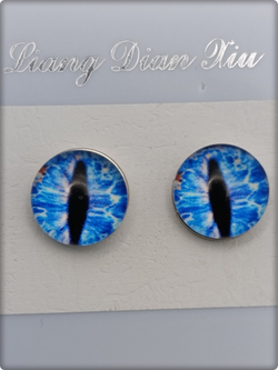 Серьги обманки на магнитах, серия "Глазки" (10мм). Без прокола ушей. Цена за пару. Бижутерия.