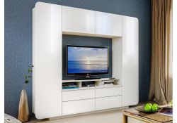 Готовая гостиная Румба белый / белый глянец