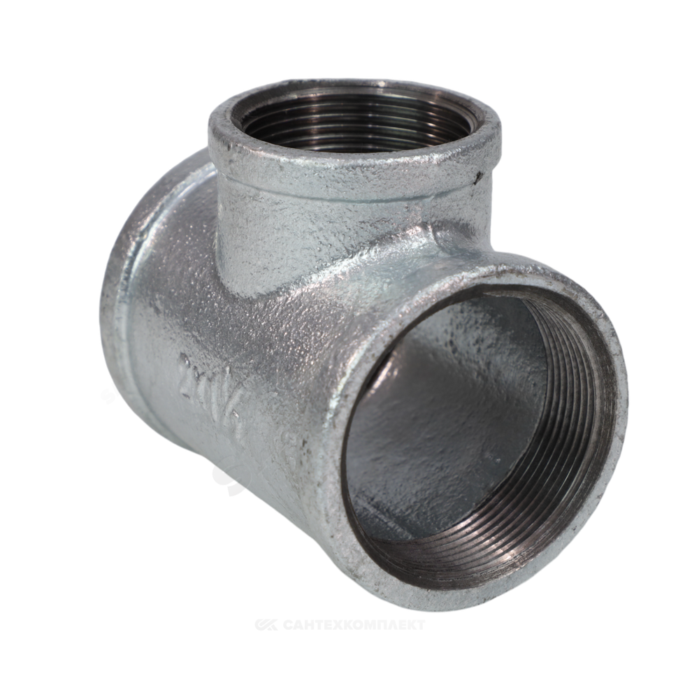 Тройник переходной чугун оц Ду 40х15 (1 1/2"х1/2") ВР/ВР Fittex PLUS