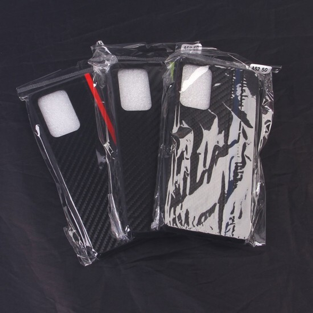 Чехол для Samsung Galaxy A52 5G, карбоновый , 012465 Салатовый