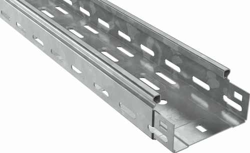 Лоток кабельный перфорированный оцинкованный с крышкой 100х50мм