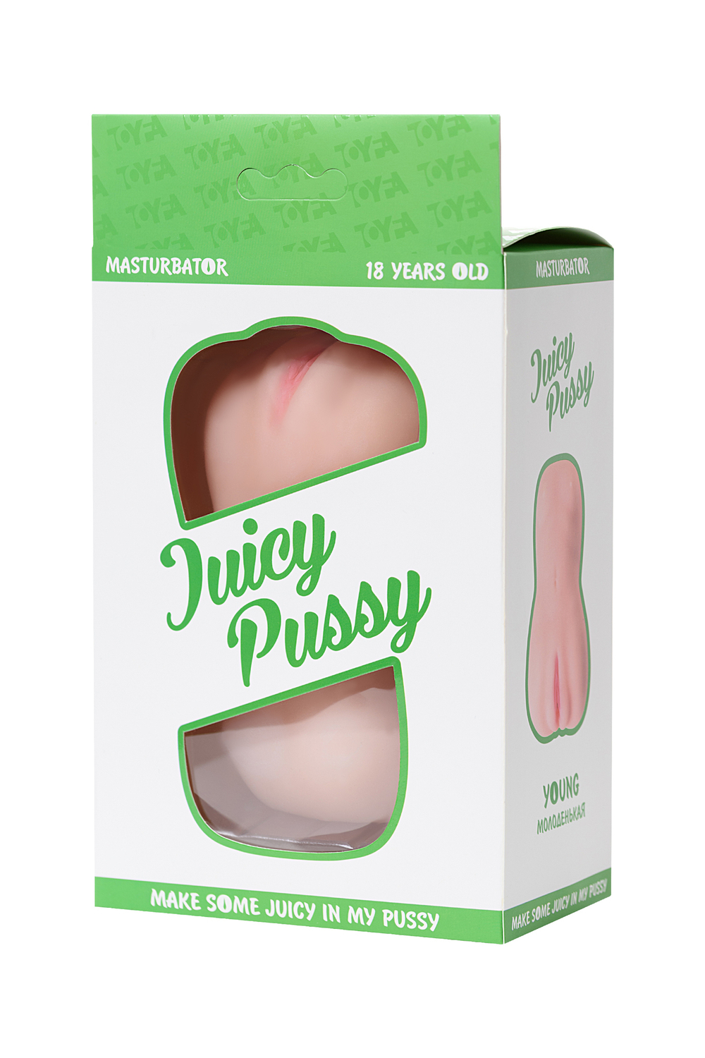 Мастурбатор реалистичный TOYFA Juicy Pussy, Young, вагина, TPR, телесный, 14,5 см