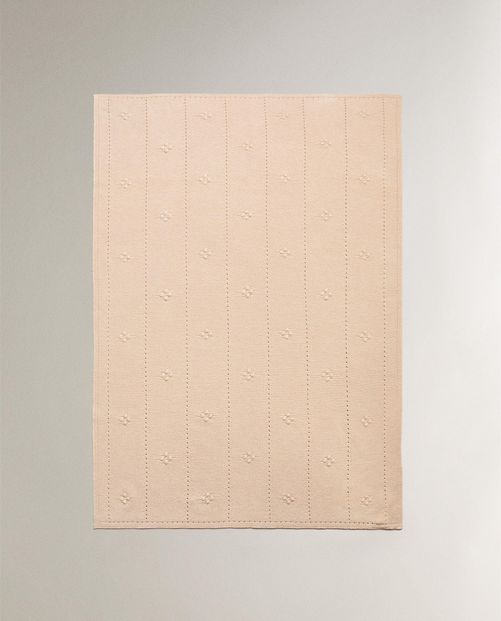 Zara Home плед детский из хлопка, розовый, 70x100 см