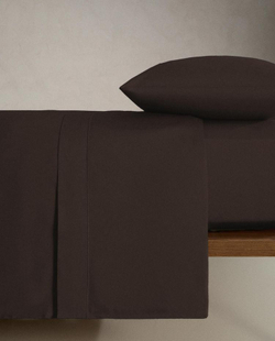 ZARA HOME (300 НИТЕЙ) ПРОСТЫНЯ НА РЕЗИНКЕ ИЗ САТИНА | ВЫСОТА 40 СМ, КОРИЧНЕВЫЙ