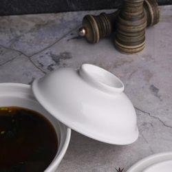 Бульонница мисосупница 450 мл d 15,3 см h10,5 см с крышкой белая фарфор P.L. Proff Cuisine [3]