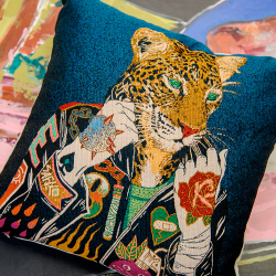 Подушка декоративная 45х45 Объект мечты Харли эмеральд