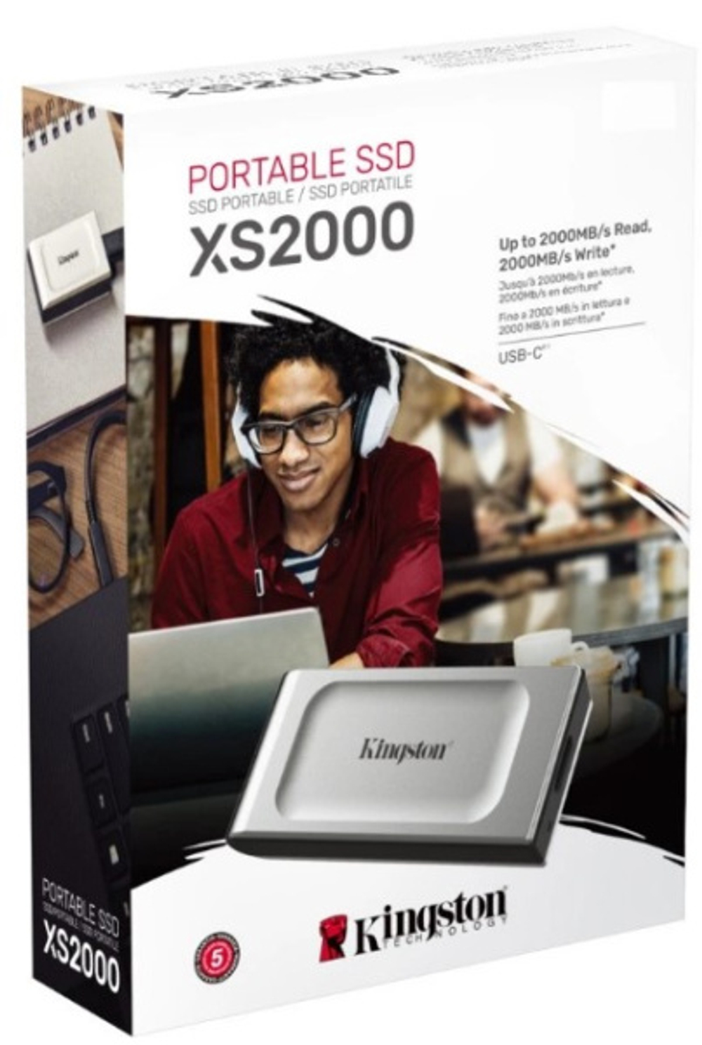 Внешний SSD USB 3.2 Gen 2 Type-C Kingston XS2000 BOC 4000 ГБ