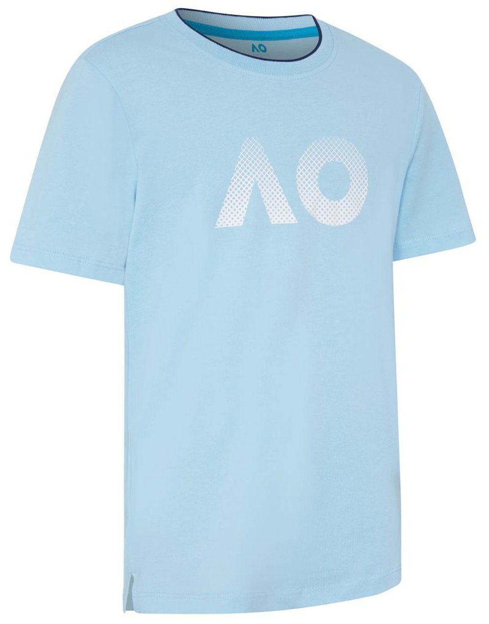 Футболка для мальчика теннисная Australian Open Kids T-Shirt AO Textured Logo - light blue
