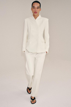 ZARA БЛЕЙЗЕР ПРИТАЛЕННОГО КРОЯ — ZW COLLECTION, ЭКРЮ