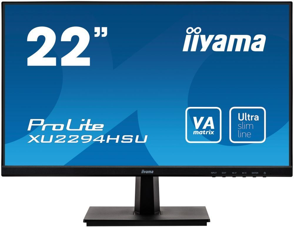 Монитор Iiyama 22;; ProLite XU2294HSU-B1 1920x1080 VA LED 75Гц 4ms VGA HDMI DisplayPort