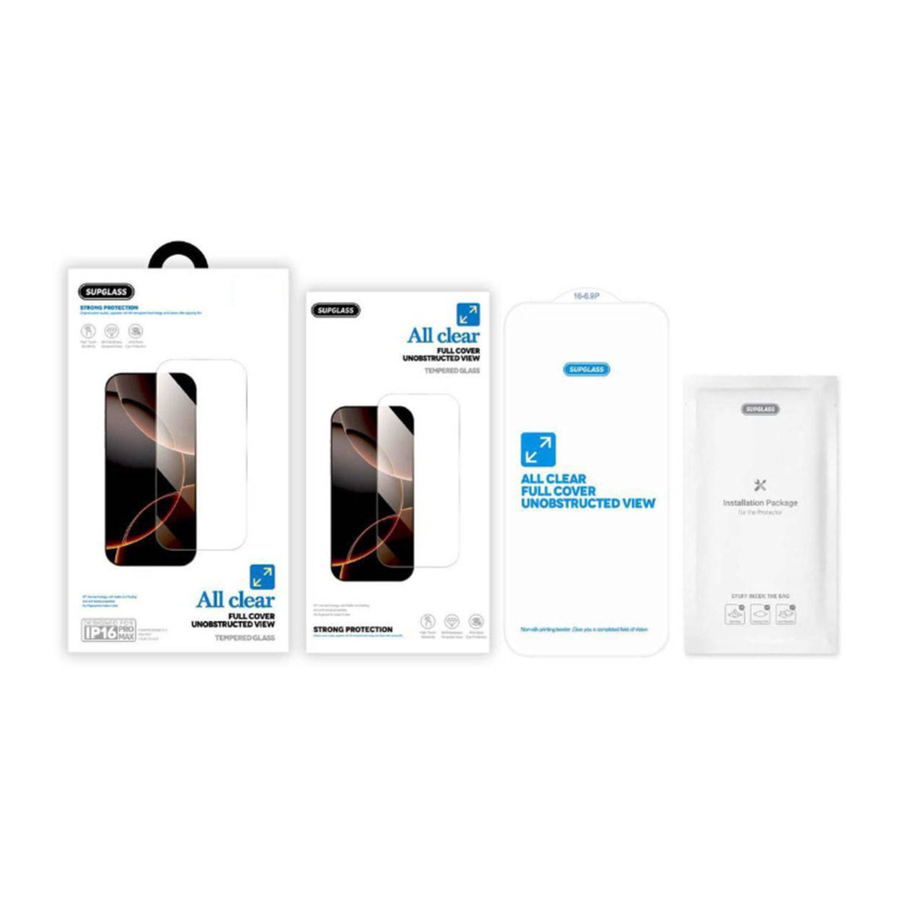 Защитное стекло Supglass SG-03 Transparent Glass with Easy Installation Kit For IP 16 Pro Max/17 Pro Max (6.9)