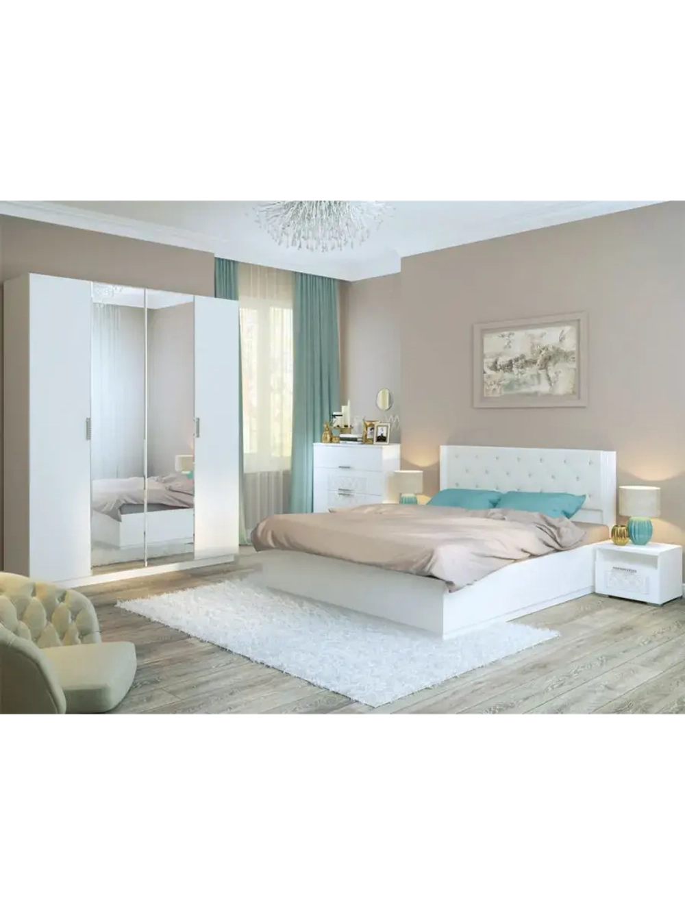 Кровать двухспальная с подъемным механизмом 160х200 см