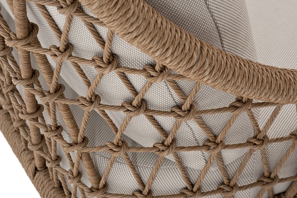 "Венеция" лаунж-зона из искусственного ротанга, цвет соломенный