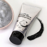 Маска-Пенка для умывания с древесным углем черная Elizavecca Milky Piggy Elastic Pore Cleansing Foam, 120 мл.