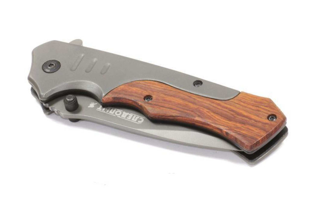 Нож туристический "СЛЕДОПЫТ", деревянная ручка, клинок 100 мм, в чехле