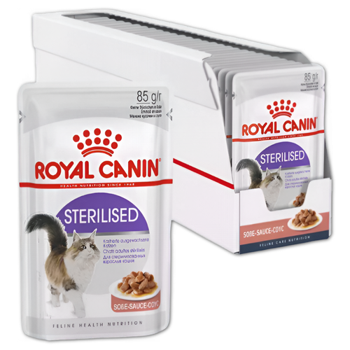 Royal Canin корм консервированный для взрослых кошек кусочки в соусе стерилизованные