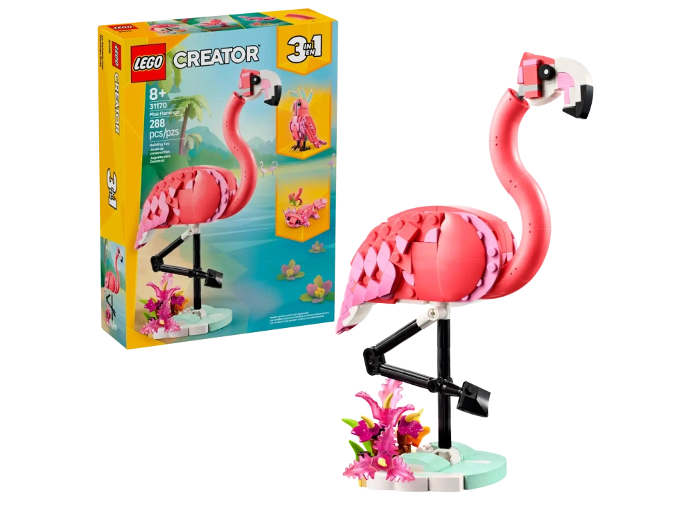 Конструктор LEGO Creator 31170 Дикие животные: Розовый фламинго, 3в1