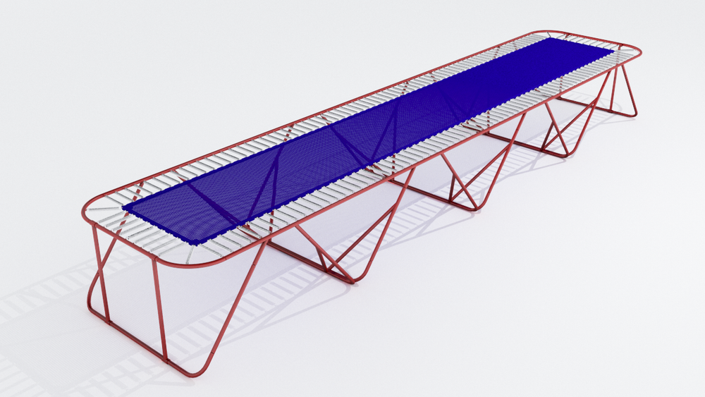 Батутная арена - модуль "Дорожка" - рама батута с опорами, сеткой и пружинами - в Москве