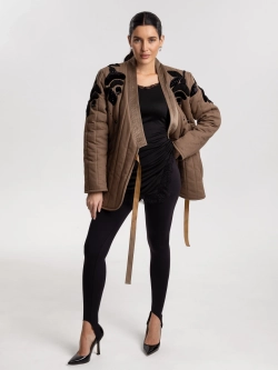 Телогрейка black FLOWERS, хаки