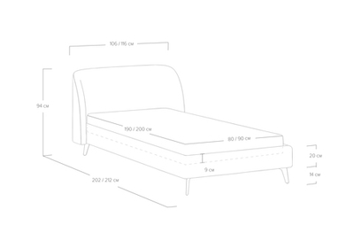 Кровать Rosa (180x190)