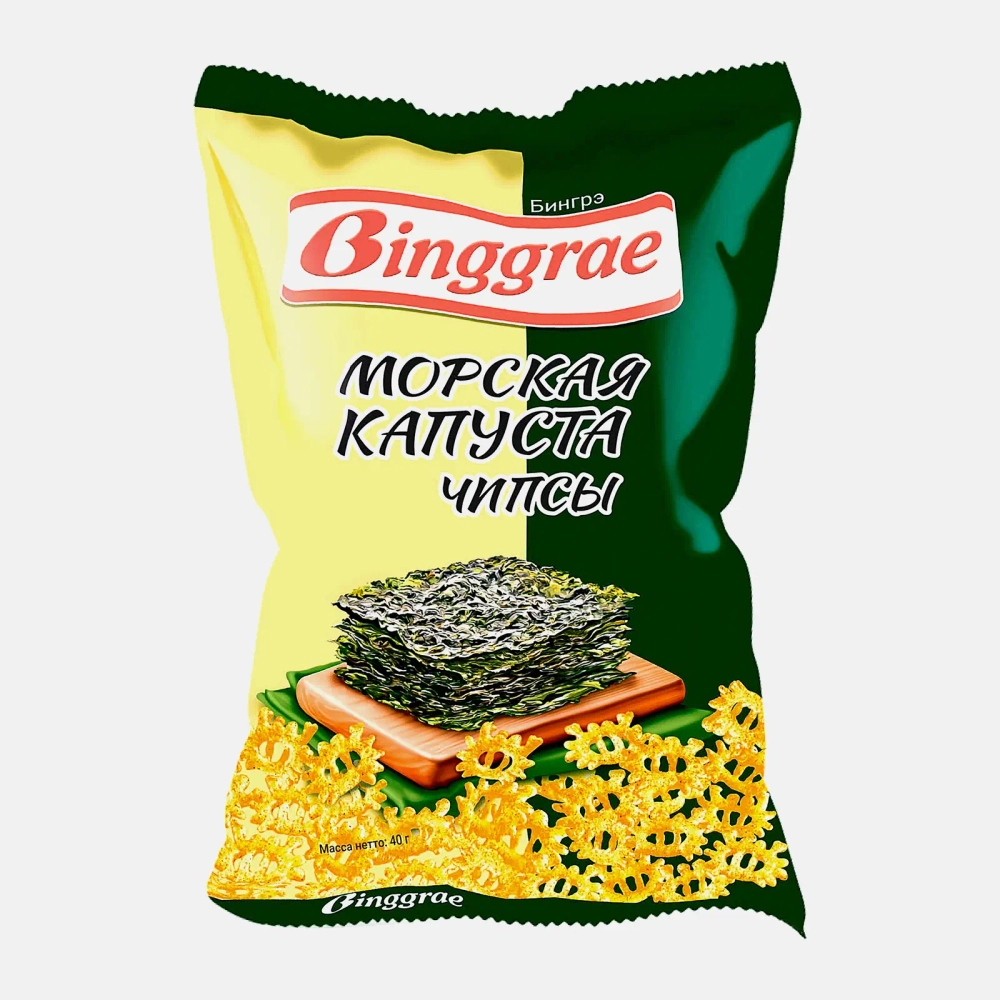 Чипсы Binggrae со вкусом морской капусты 40г