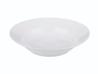 Тарелка фарфоровая суповая 20см 500мл белая