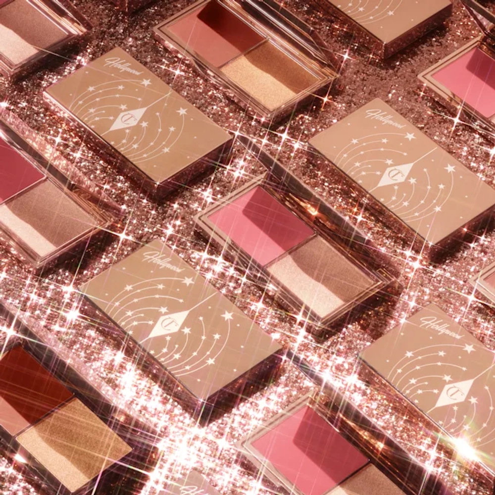 Палетка румяна и хайлайтер Charlotte Tilbury Hollywood Blush&Glow Glide Palette