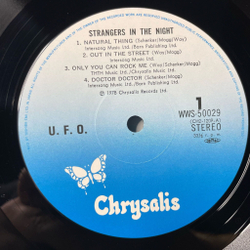 Винтажная виниловая пластинка LP UFO Strangers In The Night (Japan 1979) (Obi) Out In The Street