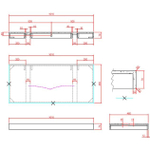 Столешница под раковину Boheme Armadi Art Flat 100 869-100-NM, NERO MARQUINA
