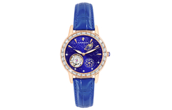 KANGOL Mother Of Pearl Collection Automatic Mechanical Movement Genuine Leather Strap Watch Women"s Watch