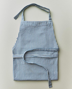 ZARA HOME ХЛОПКОВЫЙ ФАРТУК В ПОЛОСКУ, СИНИЙ