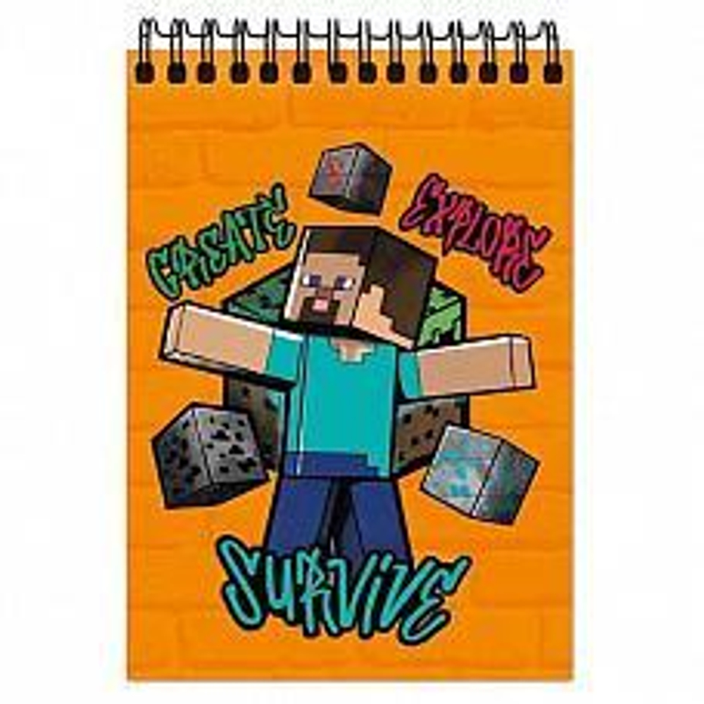 Блокнот А6 60л. "My Game" на гребне, целлюлозный картон (Центрум)