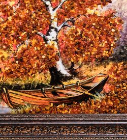 AMB-11/ 7 Картина «Красота природы» (с янтарной крошкой) 50х80см