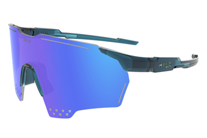 Спортивные очки с диоптриями HILX Gladiator (L) / Shiny Crystal Dark Green / Blue Mirror Lens