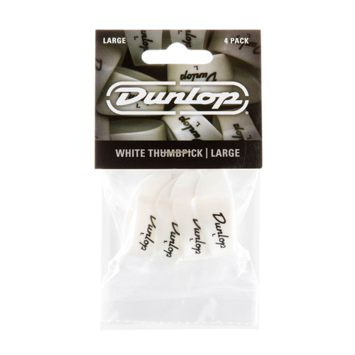 Dunlop 9003P Plastic Thumbpick White 4Pack