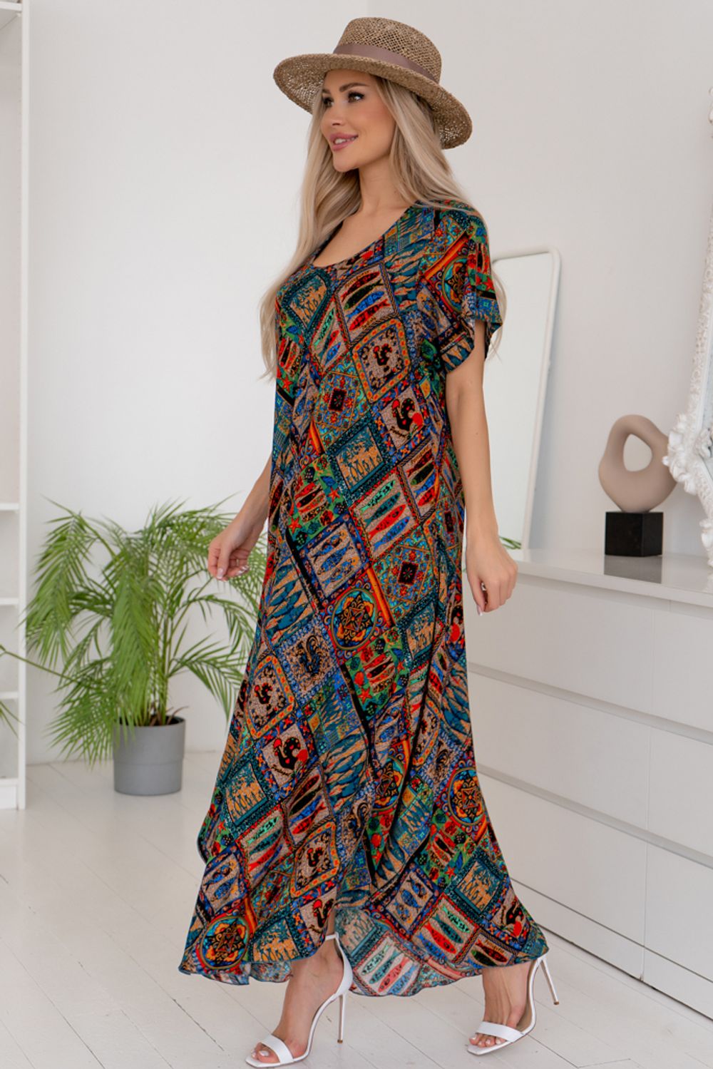 Платье Магия лета (абстракция) Р11-867/5 Nikol (Акция)