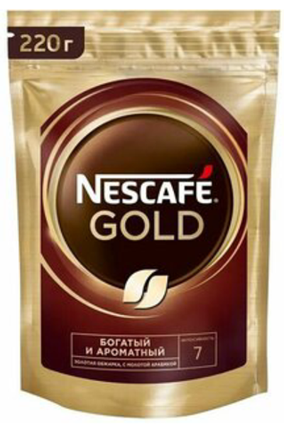 Кофе растворимый Nescafe Gold, 220 г