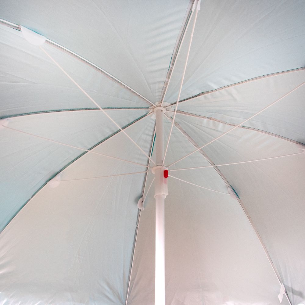 Зонт пляжный СЛЕДОПЫТ прямой, d - 210см, h - 220см, d штока 22/25мм, Oxford 210D, цв. бирюзовый/10/