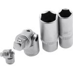 Набор инструментов, 1/2", 1/4", CrV, 76 предм.// STELS 14104