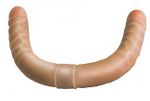 Длинный двойной фаллос Double Dong , вторая кожа (45 см , телесный ) (Цвет: телесный)