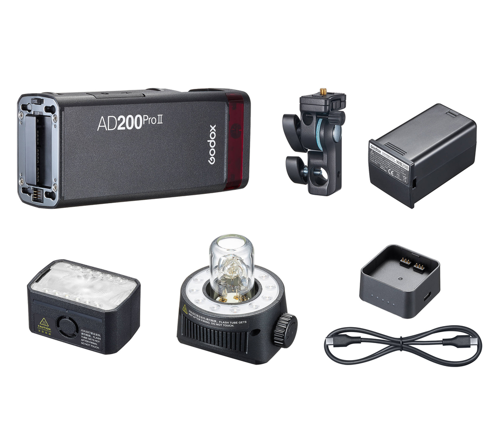 Вспышка Godox Witstro AD200ProII, 200 Дж, 2 сменные головки