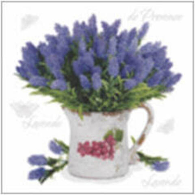 ЛАВАНДА Салфетки DE LUXE 24*24 ,3 слойные *15