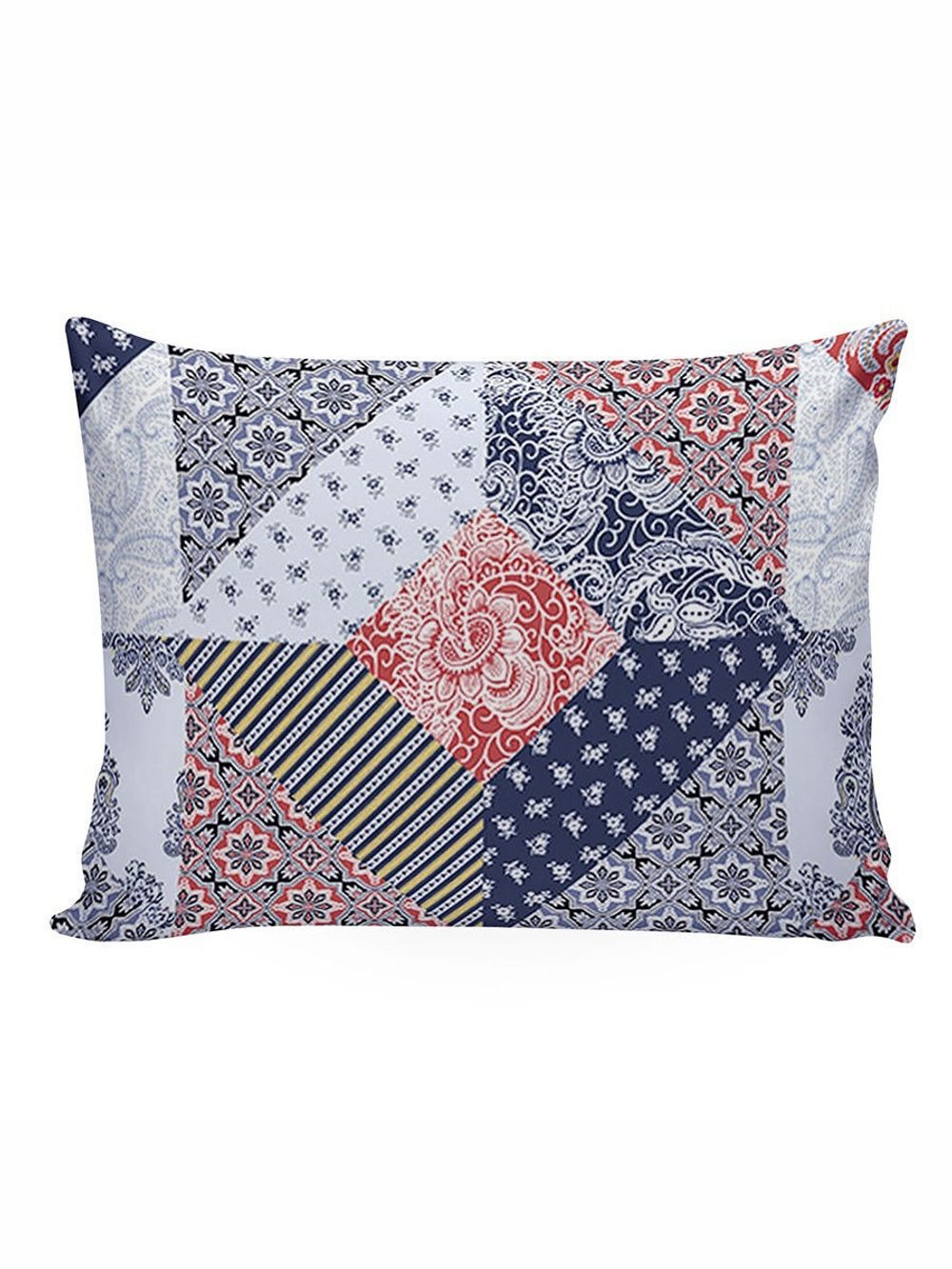 Постельное белье перкаль Сказка "Пэчворк" 1,5-сп Наволочка 50х70 см 1 шт Простынь на резинке 90x200 см Пододеяльник 145x215 см